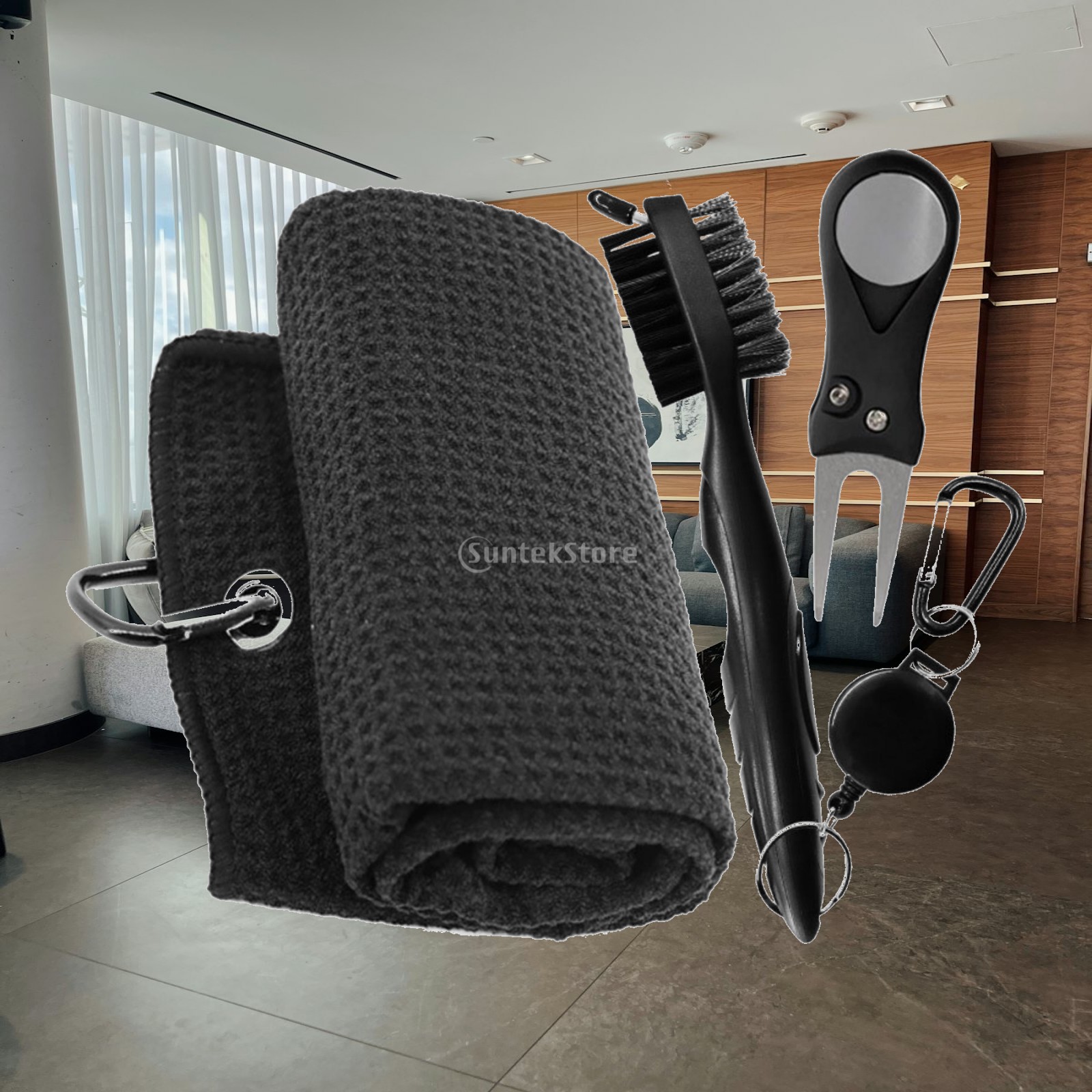 Golf Club Cleaning Brush Porta - Golf Towel Waffle recension och pris