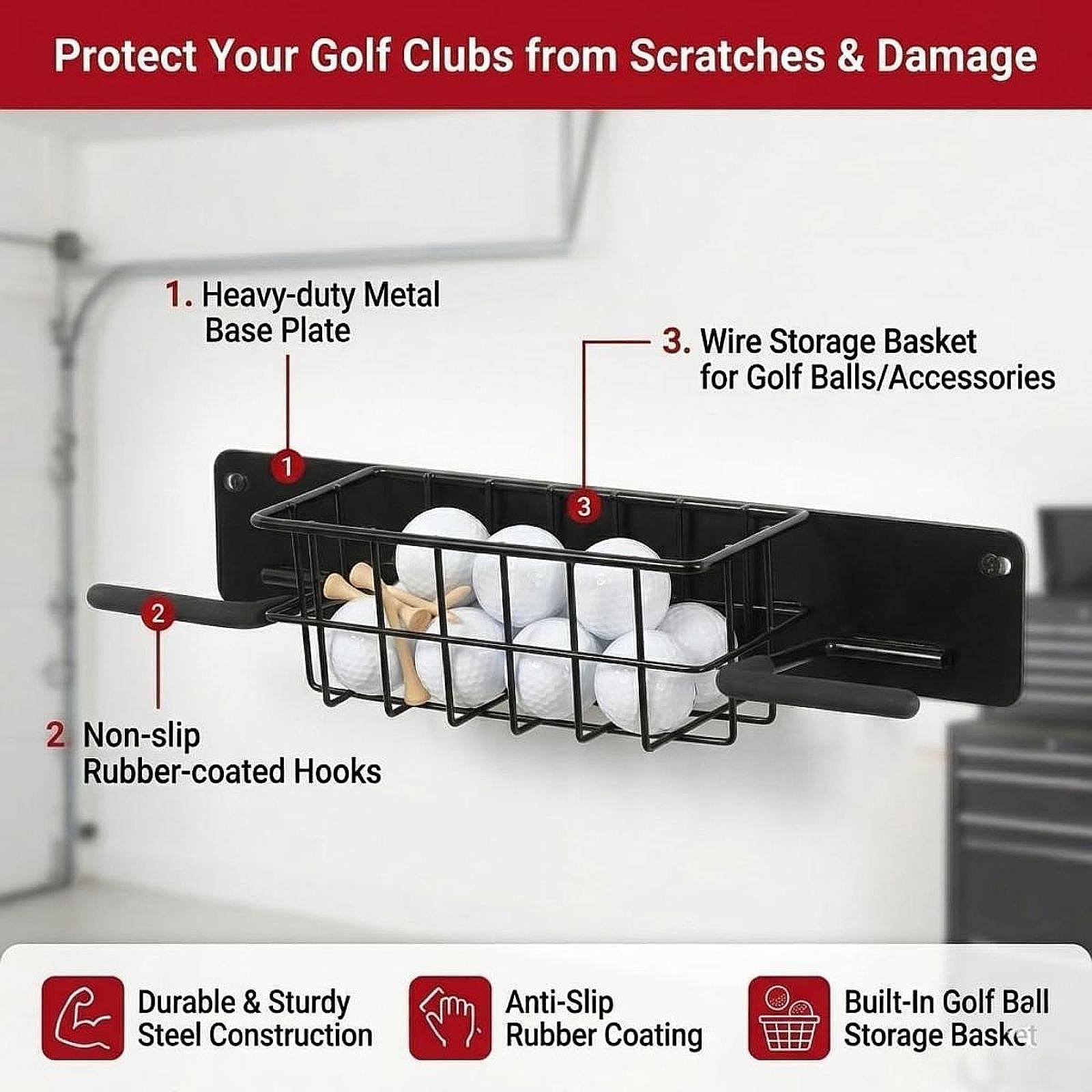 Space Saving Golf Equipment Wa - Golf Equipment Garage Storage recension och pris