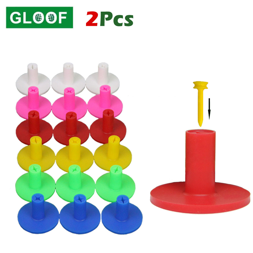 2Pcs Rubber Golf Tees Golfer B - Golf Exercise Equipment recension och pris