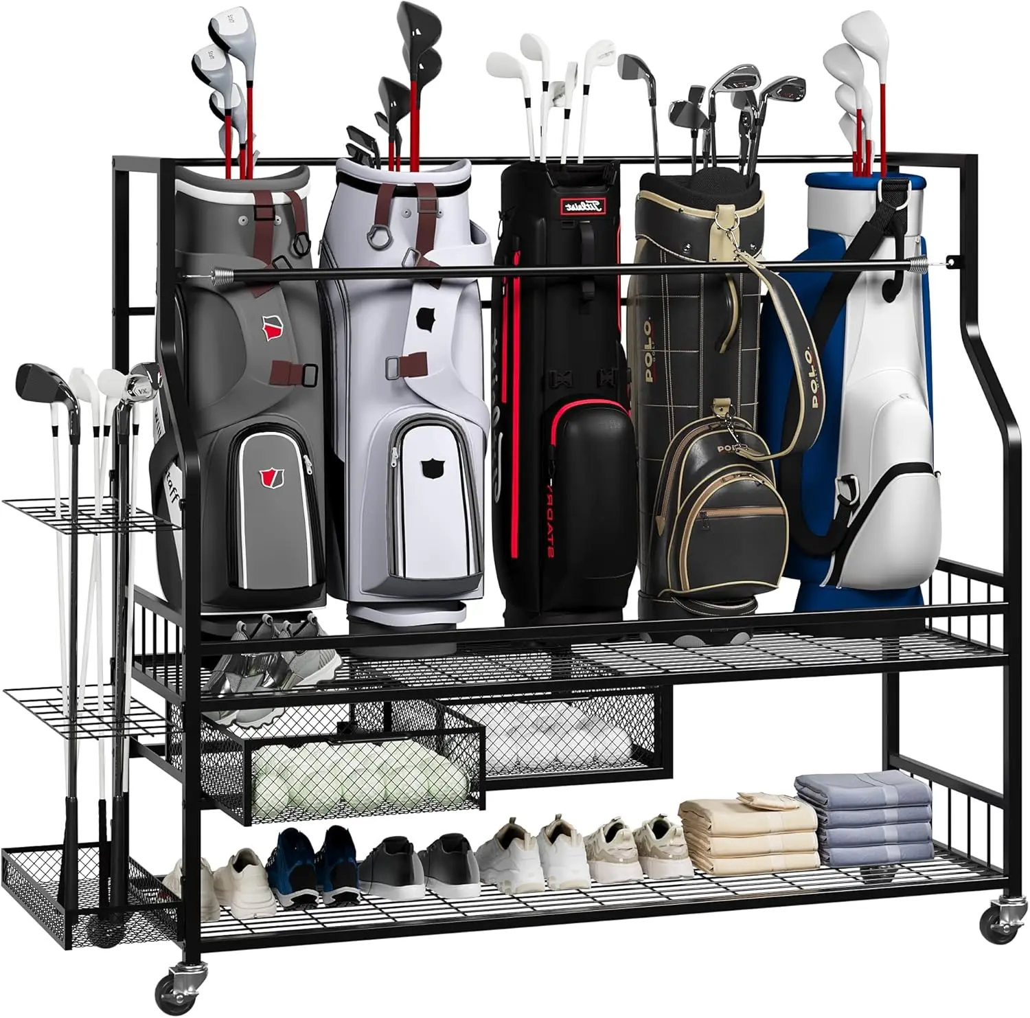 Multifunctional Rolling Golf B - Golf Equipment Garage Storage recension och pris