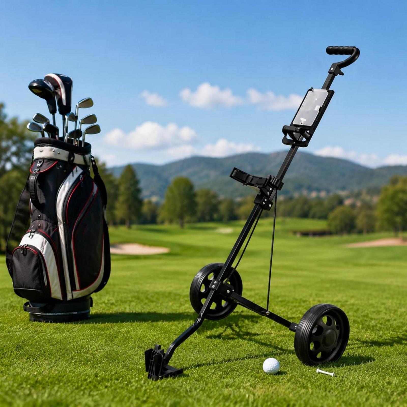 Foldable Two Wheel Golf Equipm - Practice Equipment For Golf recension och pris
