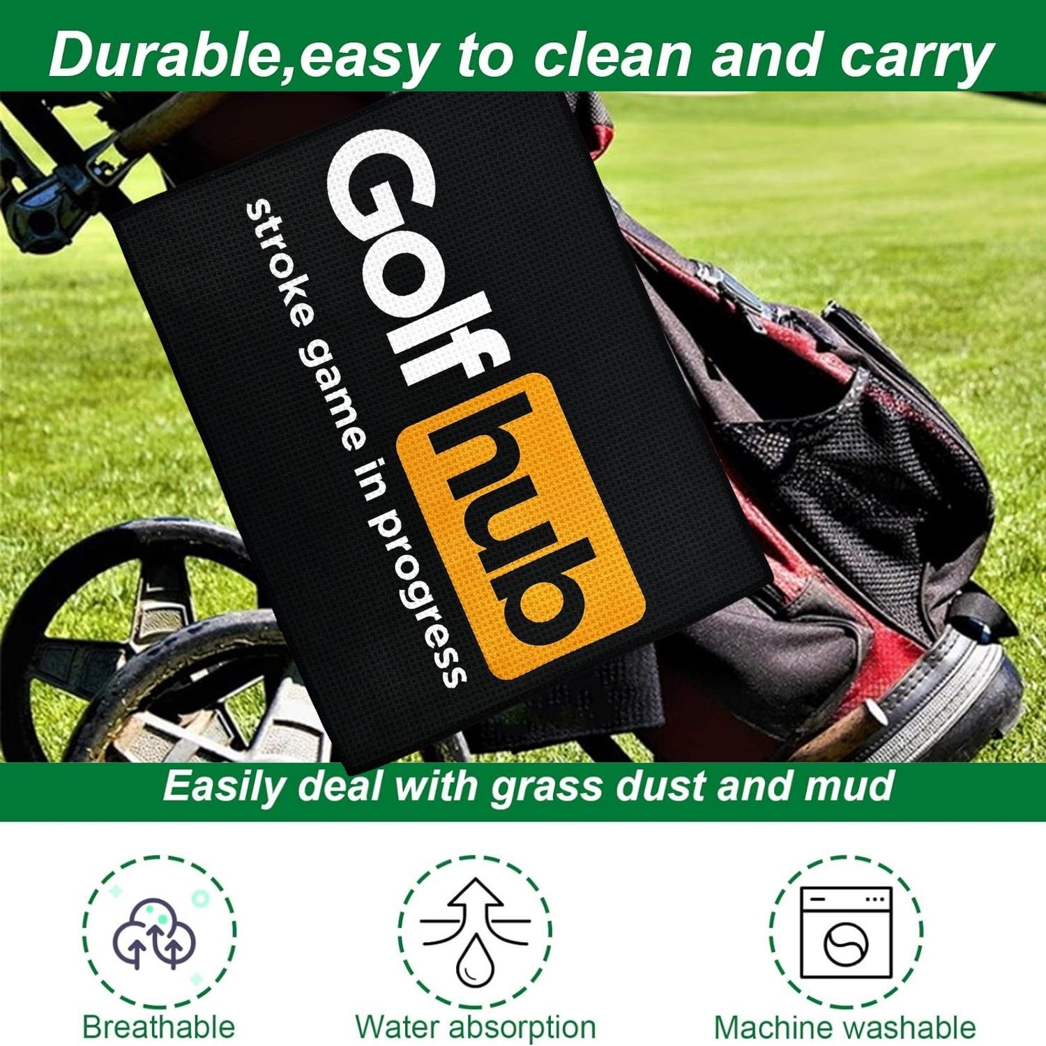 Funny Microfiber Premium Golf  - Golf Towel Waffle recension och pris