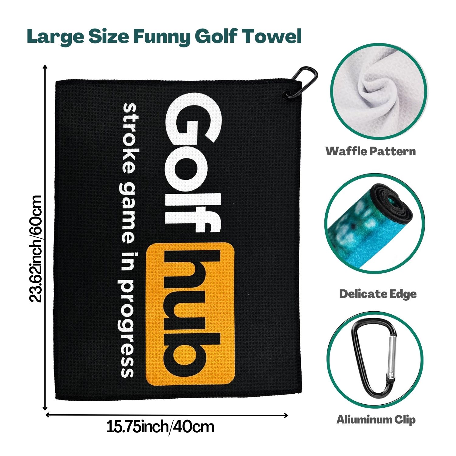 Funny Microfiber Premium Golf  - Golf Towel Waffle recension och pris