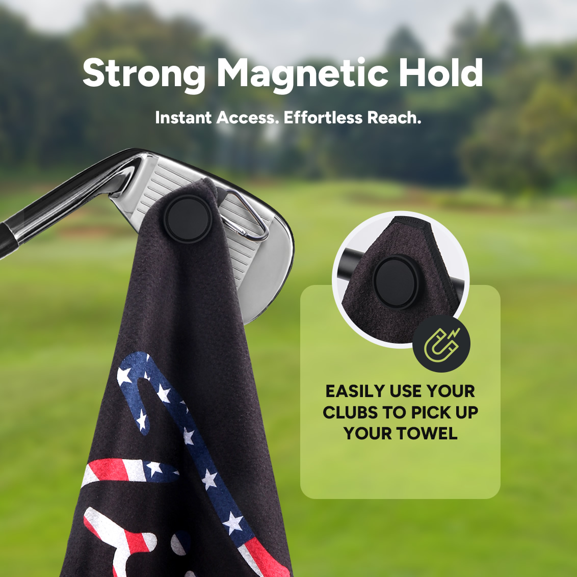 American Flag Magnetic Golf To - Golf Towel Waffle recension och pris