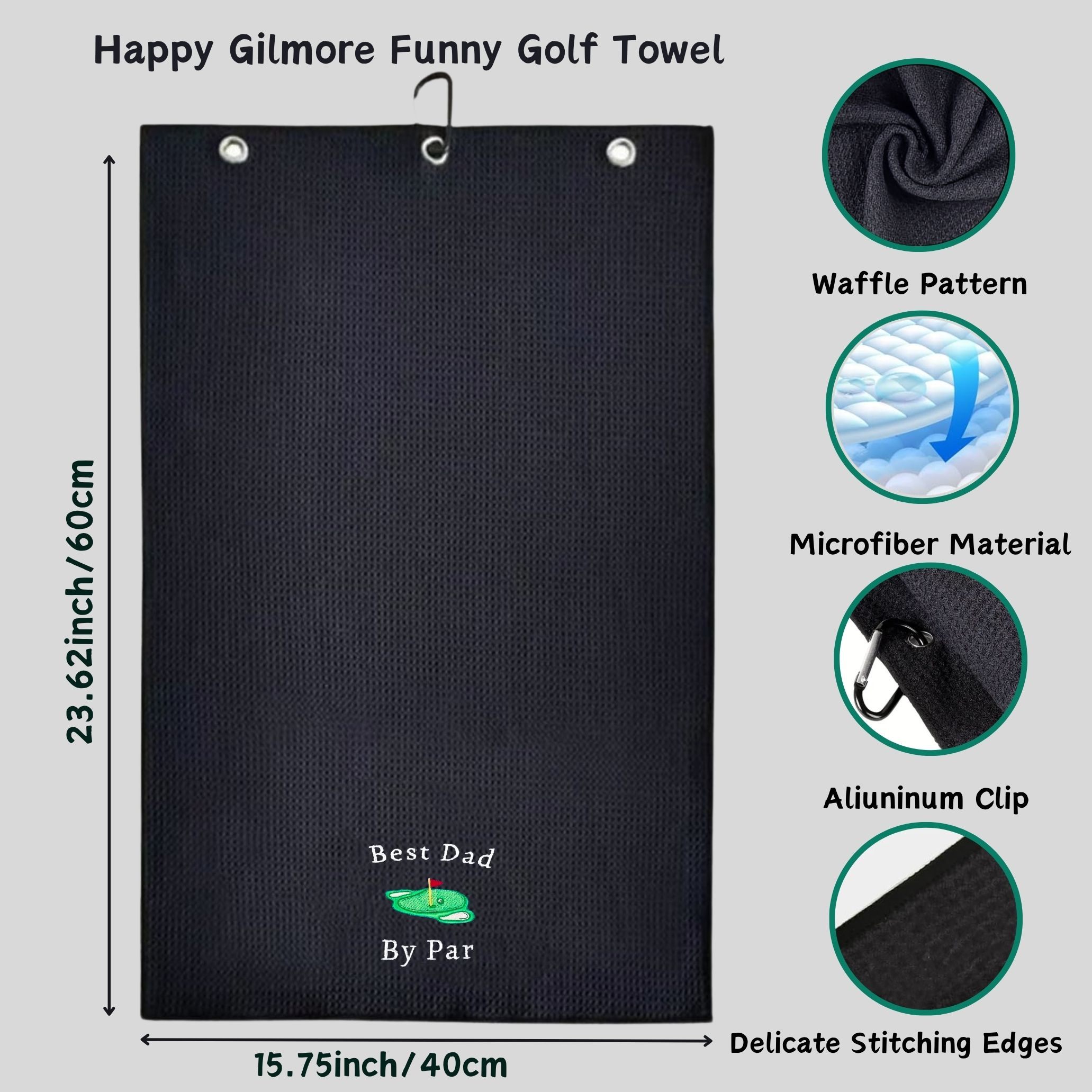 Best Dad Microfiber Premium Go - Golf Towel Waffle recension och pris