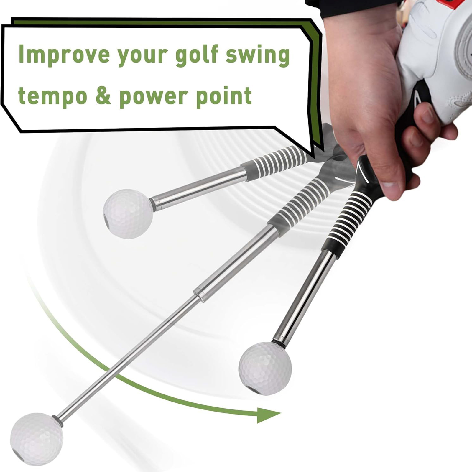 Retractable Golf Swing Trainin - Practice Equipment For Golf recension och pris